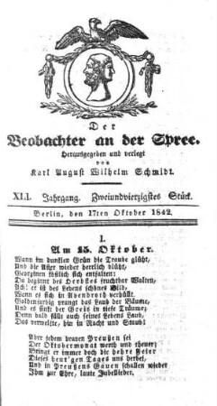 42. Stueck, 17. Oktober 1842