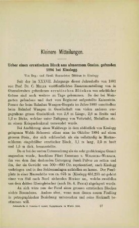 Kleinere Mitteilungen