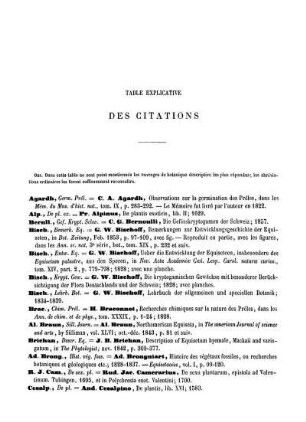 Table explicative des citations