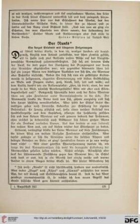 26: Der Runks : ein kurzes Erlebnis mit längeren Folgerungen