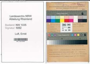Entnazifizierung Ernst Luft , geb. 17.11.1907 (Steiger)