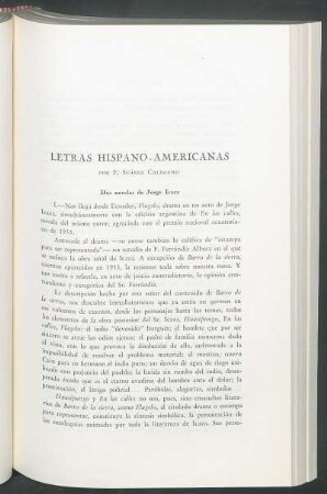 Letras hispanoamericanas