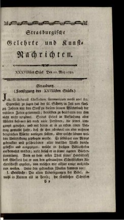 XXXVIIIstes Stück. Den 11. May 1782.