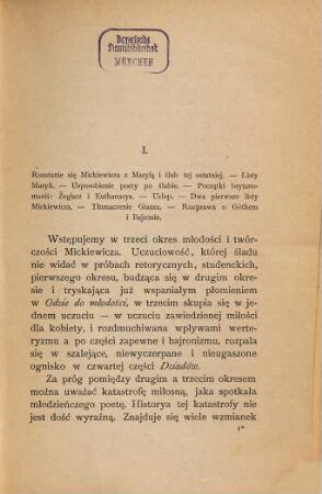 Młodość Mickiewicza : . Zycie i poezya. [Adam Mickiewicz], 2