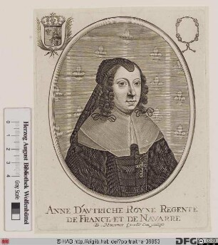 Bildnis Anna von Österreich (Anne d'Autriche), Königin von Frankreich und Navarra, geb. Infantin von Spanien