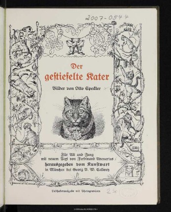 Der gestiefelte Kater : für alt und jung mit neuem Text