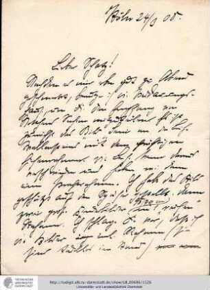 Brief vom 24.03.1908