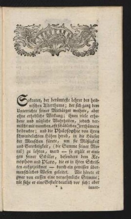 Parallel dieses Genius des Socrates und der Wunder Christi.