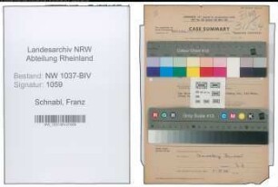 Entnazifizierung Franz Schnabl , geb. 21.11.1908 ()