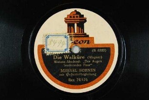 Walküre : Wotans Abschied: "Der Augen leuchtendes Paar"" / (Wagner)