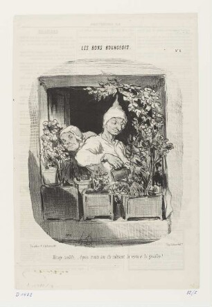 Ménage modèle..., Blatt 6 der Folge „Les bon Bourgeois“, in: „Le Charivari“, Paris 1846
