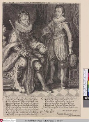 [James I., König von England und Charles, Prinz von Wales; James I, King of England, and Charles, Prince of Wales]