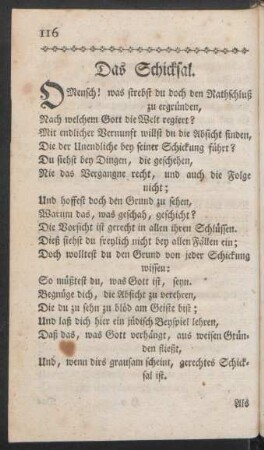 Das Schicksal