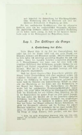 Kap. I. Der Erdkörper als Ganzes