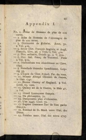 45-50, Appendix I. - Appendix II.