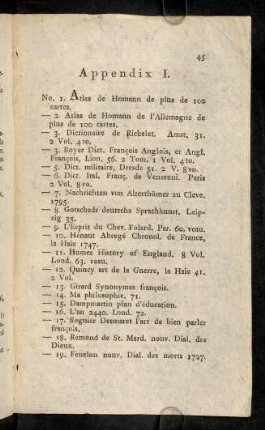 45-50, Appendix I. - Appendix II.