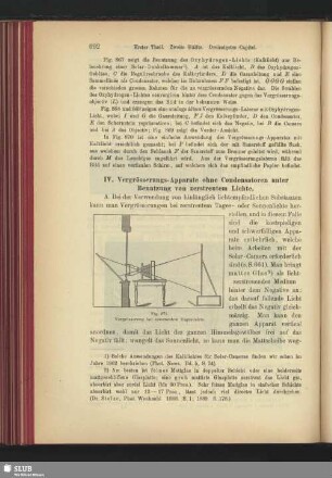 IV. Vergrösserungs-Apparate ohne Condensatoren unter Benutzung von zerstreutem Lichte