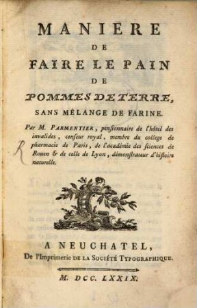 Maniere de faire le pain de pommes de Terre