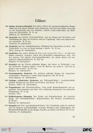 Gläser (Nr. 403-425)