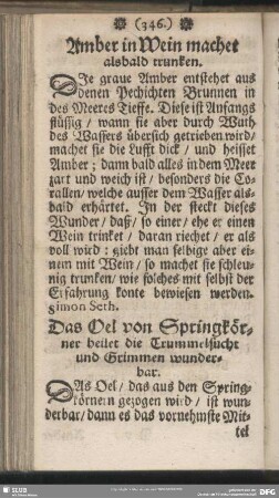Das Oel von Springkörner heilet die Trummelsucht und Grimmen wunderbar