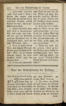 Von der Auferstehung der Todten.
