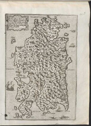 Sardinia insula inter Africum et Tyrrhenum pelagus sita magnitudine 562. mill pas