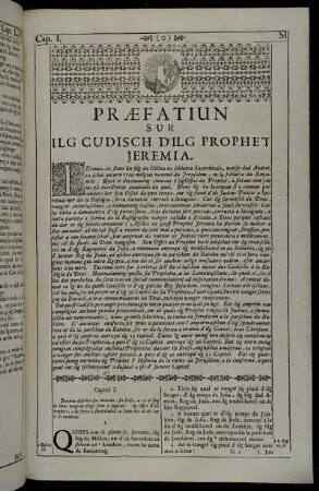 Præfatiun Sur Ilg Cudisch D'Ilg Prophet Jeremia.