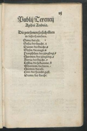 Publii Terentii Aphri Andria.