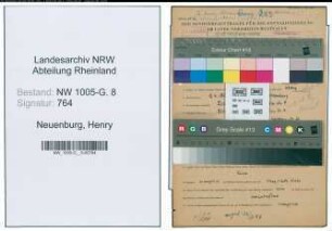 Entnazifizierung Henry Neuenburg , geb. 18.04.1897 (Ingenieur)