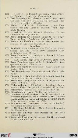 Porzellan (Nr. 1558-1573)