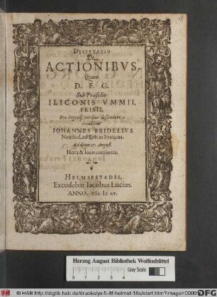 Disputatio De Actionibus
