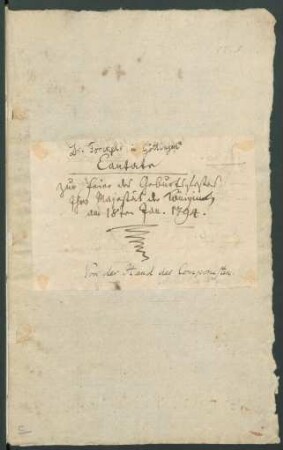 Schriftprobe Johann Nikolaus Forkel (1780)