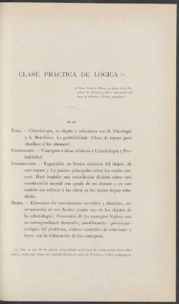 Clase práctica de Lógica