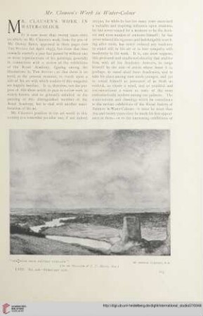 Mr. Clausen's work in water-colour