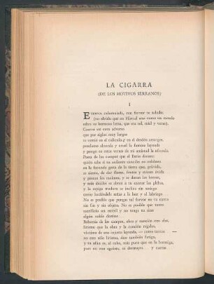 La cigarra (de los motivos serranos)