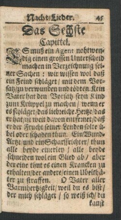 Das Sechste Capittel.