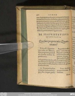 De Proprietatibus Quantitatis.