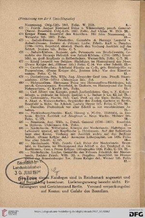 Fortsetzung von der 4. Umschlagseite (Nr. 473-488)