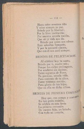 Brindis de primera comunión.