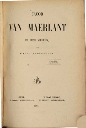 Jacob van Maerlant en zijne werken