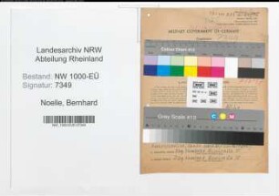 Entnazifizierung Bernhard Noelle, geb. 26.02.1894 (Glasreiniger)