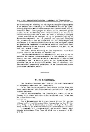 Die Lehrerbildung