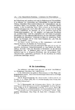 Die Lehrerbildung