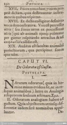 CAPUT VI. De Odoratu & Gustu.