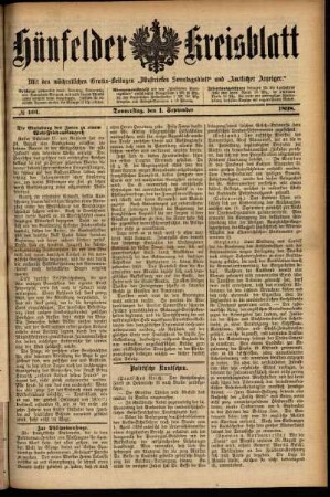 Ausgabe vom Donnerstag, den 01. September 1898.