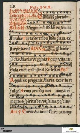 Festa beatae Mariae virginis
