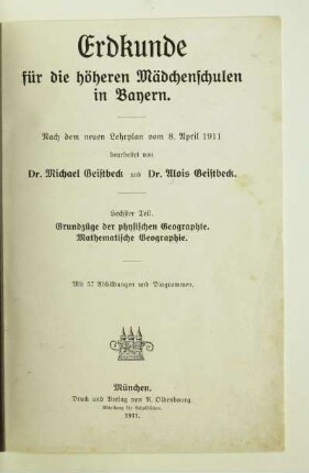 Teil 6: Grundzüge der physischen Geographie, Mathematische Geographie