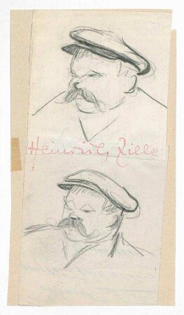 Porträtskizzen - Dicker Mann mit Mütze
