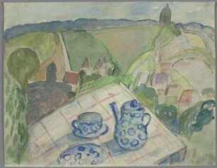 Tisch auf meiner Terrasse (Freyburg U.)