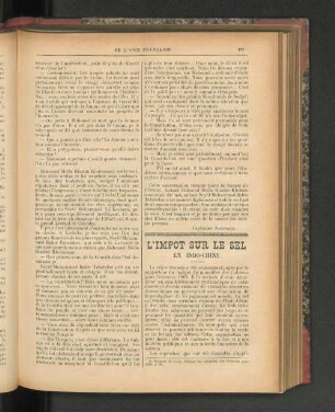 L'Impot sur le Sel.